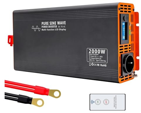 Inverter A Onda Sinusoidale Pura 4000 W CC 12V 24V 36 V 48 V 60 V 72 V A CA 220 V 240 V Potenza Continua 2000 W Con Inverter LCD Onda Sinusoidale Inverter(36V,50HZ_EU 2000W)