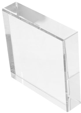 Milisten Pisapapeles Decorativo de Cristal Transparente en Forma de Bloque Cuadrado Acabado Suave y Diseño Elegante para Oficina y Exhibición en Escritorio