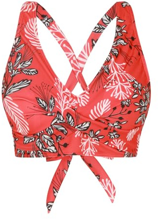 Parte Superiore del Bikini Push up da Donna con Allacciatura al Collo, Top Bikini Sexy Brasiliano, Curvy Swimwear, con Imbottitura Rimovibile
