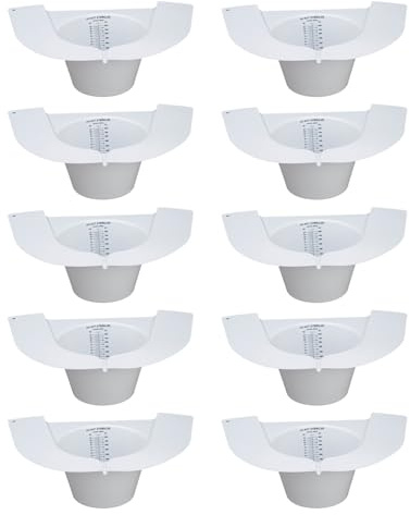 10 pz Semplice Versare Urine Campioni Raccolta Campione Cappello Campioni Coppe Urine Cappello Collezionista con Scala di Misurazione Set per Toilette Collettore Monouso