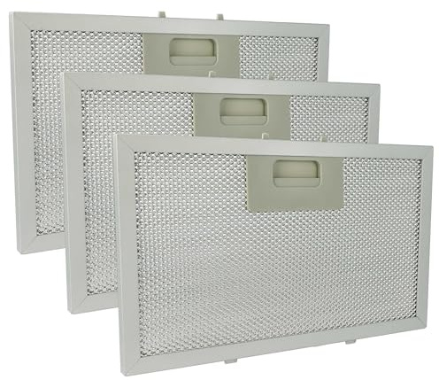 vhbw 3x filtro anti-grasso compatibile con Klarstein Hektor Eco 10034864, 10034865 cappa da cucina, alluminio, carbone attivo