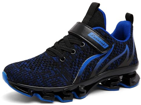 LAZAZAFI Scarpe da Ginnastica Bambini Ragazzi Corsa Sneaker Casual Scarpe Ragazze Tennis Sportive Scarpe Sportive Moda Scarpe Corsa Bambini Nero Blu 39 EU
