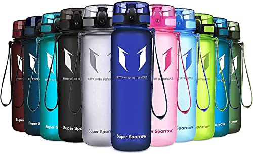 Super Sparrow Trinkflasche - Tritan Wasserflasche - 500ml - BPA-frei - Ideale Sportflasche - Sport, Wasser, Fahrrad, Fitness, Uni, Outdoor - Leicht, Nachhaltig