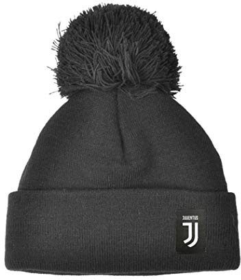 ENZO CASTELLANO FC JUVENTUS CAPPELLO CUFFIA CON PON PON E PELLICCIA Colore - NERO, Misure - UNI