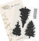 Karten-Kunst Clear Stamp-Set Stempel-Gummi Winter-Tannen
