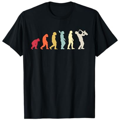 Saxophoniste Evolution Jazz Musicien Saxophone T-Shirt