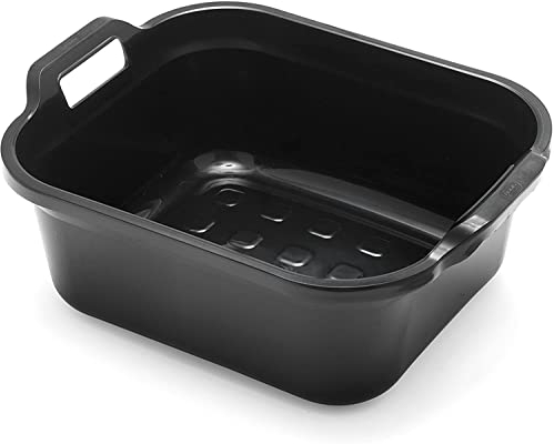Addis Eco Made from 100% Recycled Plastic Washing up Bowl with Twin Handle, 10 Litre, Eco Recycled Black