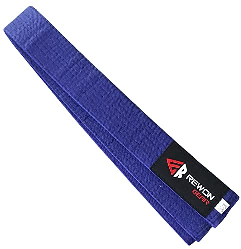 Rewon Gear Karate kampsport och Taekwondo-bälte (blå, 2/240 cm)