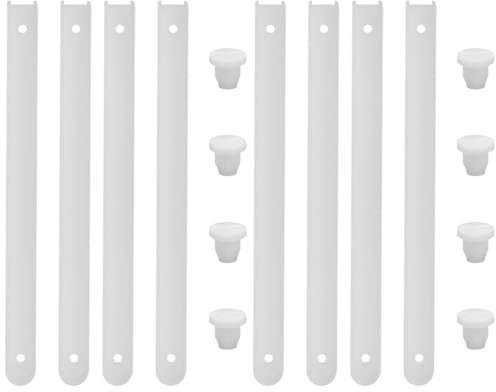 Veemoon 8 Pcs Drawer Slide Replacement White Drawer Runners Plastic Cabinet Rails Push to Open Drawer Runner Small Drawer Glides Furniture Hardware Accessories