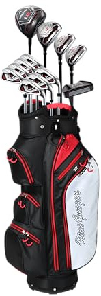 ZT1 Golf paketset, stål eller grafit, vagn eller stativväska, herr höger eller vänster hand, svart/röd