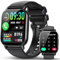 Smartwatch Damen Herren mit Telefonfunktion, 1.85'' Zoll HD Smart Watch, 112+ Sportmodi Sportuhr mit Pulsuhr/Schlafmonitor, IP68 Wasserdicht Fitnessuhr mit Information Erinnerung für iOS Android