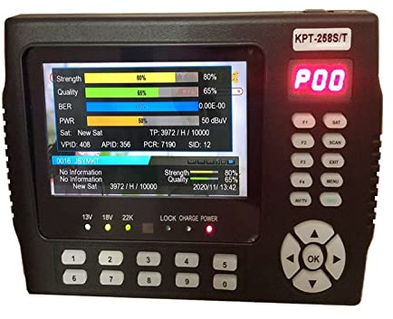 TV Signal Strength Meter, DVB-S2 DVB-T/T2 DVB-C Combo Digital Satellite Meter Finder H.265 Vs Kpt716ts Ws-6933 ST-5150 KPT-258ST S/T,Camping Essentials