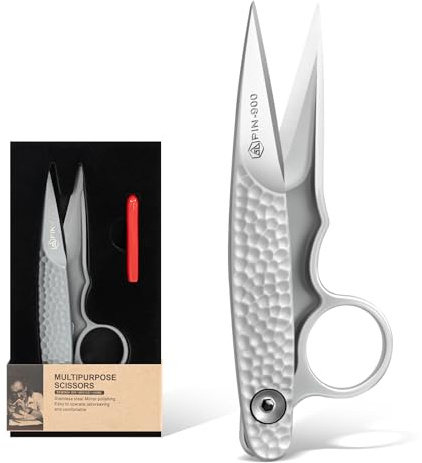 Eptchn Premium Fabric Scissors for Cutting Clothes, Small Multi-Purpose Stainless Sewing Leather Dressmaking, Professional Crafting Shears Microcrystalline Steel Shears Office Cutting Tools (Silver)