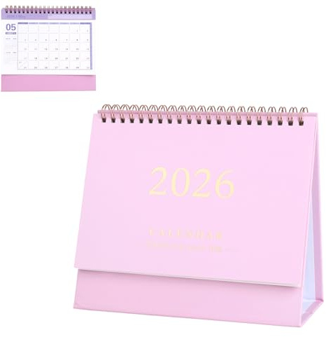 Calendario De Pie 2025-2026 Rosa, Calendario 2025, Calendario De Mesa 2025/2026, Calendario Escolar, Calendario De Mesa 2025, Calendario Mensual Horizontal, Educador, Calendario 2025/2026, Calendario