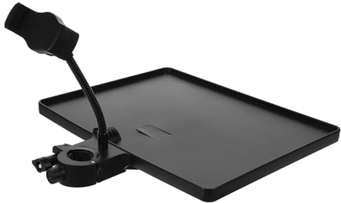 LRXIYODE Soporte para Micrófono con Bandeja Extraíble Multifuncional Base Resistente para Móvil y Tarjeta de Sonido Organizador de Accesorios para Transmisión y Grabación Directo Color