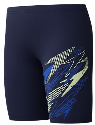 Speedo Boys Medley Logo Jammer Swimmers Navy Size 9-10 Years