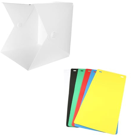 HOMOCONO Scatola Luminosa Portatile Pieghevole Doppia Luminosa Regolabile per Fotografia LED Struttura in Abs per Sfondi Fotografici di Piccoli Oggetti