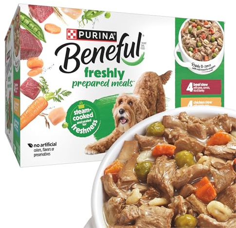 Purina Beneful Gravy Wet Dog Food Variety Pack, Prepared Meals Stew - (12) 10 oz. Tubs