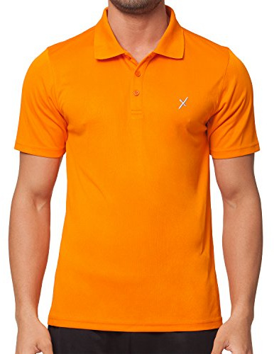 CFLEX Sportskjorta för män, fitness, pikétröja, Sportswear Collection, apelsin, XL