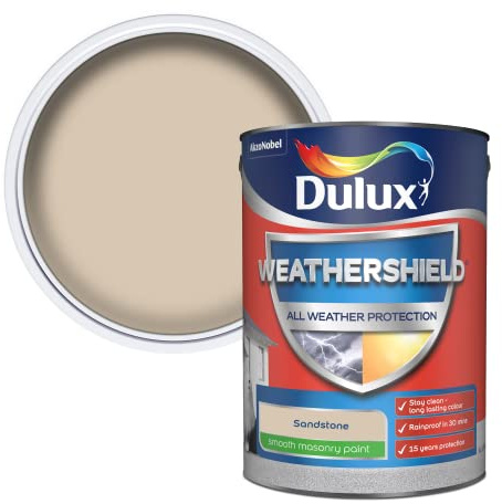 Dulux Weathershield Smooth Masonry Paint - Sandstone - 5L