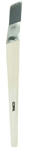 Coral 33474 Precision Angled Lining Fitch Paint Brush with Platinum Easy Clean Filaments 1 inch