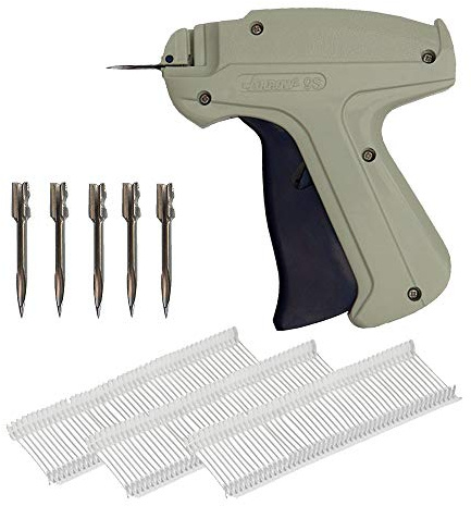 Juego de pistola de grapas – 1 x Pistola etiquetadora Arrow 9S + 5 agujas de repuesto + 5.000 hilos estándar (25mm)