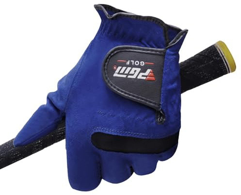 Weather Spann Gants de golf synthétiques pour homme et femme – 1 pièce bleu – Gants de golf portables antidérapants pour droitier et gauche – Tissu microfibre doux et respirant pour homme et femme