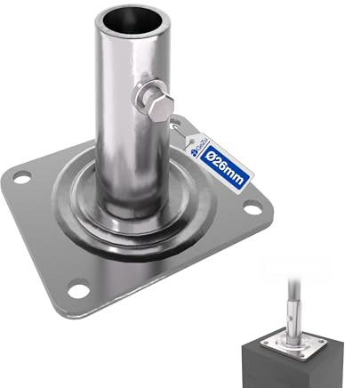 GeZu Impex Base Plate 135 x 110 x 120 mm Galvanised Scaffold Base Plates Heavy-Duty Baker Style Scaffolding Base