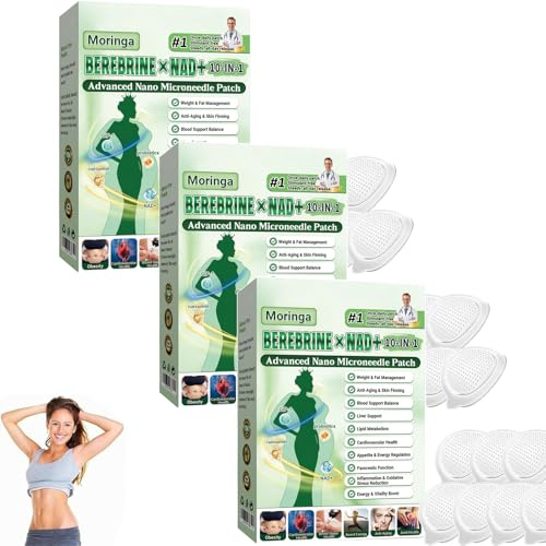 Parches adelgazantes 10 en 1, parche avanzado de nano microagujas,ingredientes naturales, 𝗣𝗮𝗿𝗰𝗵𝗲𝘀 adelgazantes para hombres y mujeres,naturales de moringa para todo tipo de pieles (3)