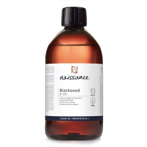 Naissance Huile Végétale De Nigelle (Cumin Noir) (No. 213) - 450ml - Hydratant Naturelle pour Corps, Cheveux, Visage
