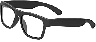 OhO Smart Glasses,Safety Glasses with Bluetooth Speaker,Indoor/Outdoor UV Protection and Voice Control,Unisex(Blue Light Lens)
