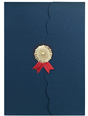 5 Pcs Bronzage Couverture de Certificats Diplôme Élégantes Porte-Certificats A4 Etuis Trois Volets Protège-Documents Couverture de Document 314 * 218MM Dossier de Présentation Enveloppe