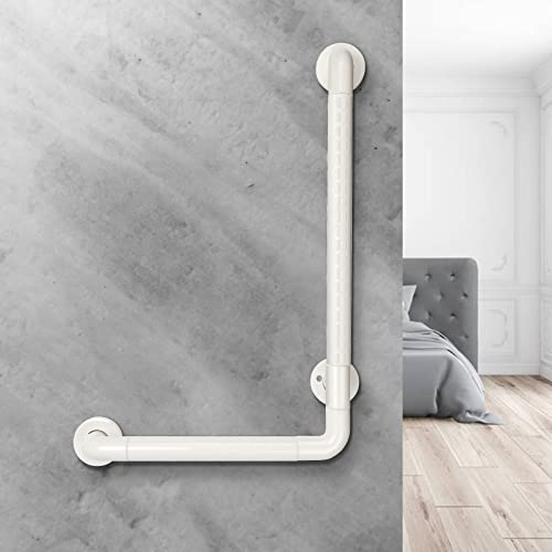 Tubiaz Barre de Maintien Douche Antidérapante, poignée fluorescent en L,FixéE Au Mur, pour baignoire chambre à coucher balustrade d'escalier, 60 * 40 cm
