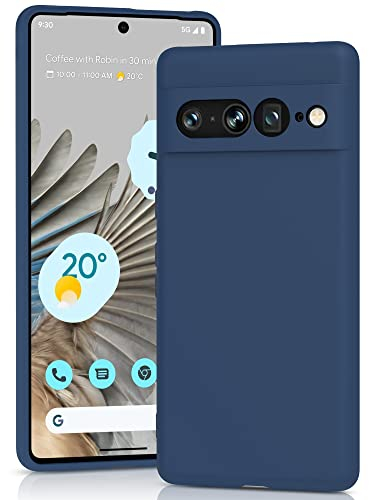 YATWIN für Google Pixel 7 Pro Hülle, Premium Silikon Handyhülle mit Kameraschutz, Seidig-Weicher Berühren Ultra Dünne Stoßfeste Kratzfeste Schutzhülle, Blau