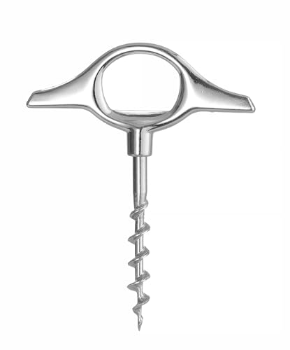 HENDI Cavatappi Vino vintage retrò francese, cavatappi a vite, apribottiglie Vino a T, cavatappi da sommelier, in acciaio al carbonio nichelato, 10,5cm