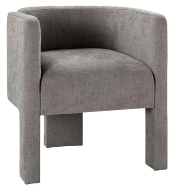 HULALA HOME Sessel, Loungesessel, Polstersessel mit Fassrückenlehne für Wohnzimmer und Schlafzimmer, Grau