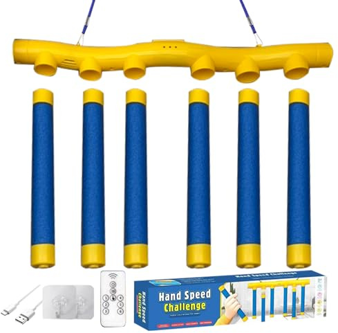Jeu de réflexe, jeu de défi de réflexe - Jeu de claquement de bâtons - Défi de vitesse de vitesse de l'entraîneur de réflexe interactif, jouet d'entraînement de coordination oculaire pour Ni