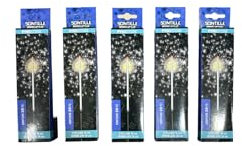 Scintille Magiche Stelline Scintillanti, Set di 5 pacchi 100 Candele Luminose, 20 cm