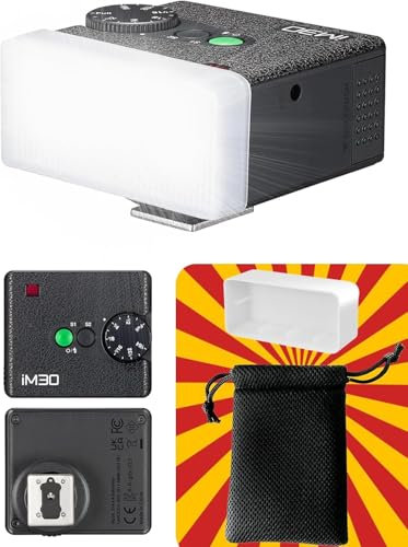 Godox IM30 Mini Flash Caméra avec Diffuseur, iM30 Mini Flash Manuel, S1/S2 Contrôle Optique, Compatible avec Ricoh GR III, Ricoh RG iii X, Canon, Sony, Nikon, Pentax, Panasonic, Olympus