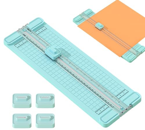 Taglierina per carta fai da te, ad alte prestazioni, 4 in 1, strumento anti-scivolo, fornitura di carta da lettere per insegnanti, diario, ufficio, casa, scuola, creazione di biglietti, arte scrapbook