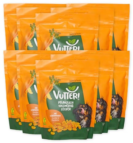 VUTTER ! Snack Wie Leberwurst, 10x110 g: Hundeleckerli Vegan. Pflanzliche Leckerlis. Belohnung für Hunde. Leckerli ohne tierische Proteine. Glutenfrei auf Reismehlbasis. Ohne Zucker & Farbstoffe