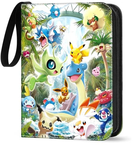 Sammelalbum für Karten, 50 Seiten 400 Karten Kapazität Sammelkarten Album Sammelmappe Karten Ordner Heft, Tragbarer wasserdichter Kartenhalter Card Collection Sammelheft, Geschenk für Kinder, G