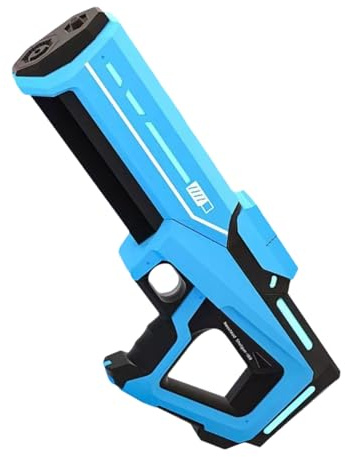 LIXSAZSE Pistolet à Eau Automatique, Jouet Amusant et Rechargeable pour Enfants, Pistolet à Eau électrique, Jouets puissants, sûrs et réalistes, Bleu