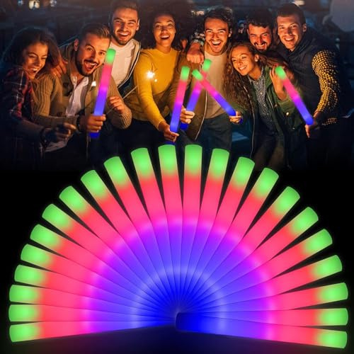 42 Unidades Palos de Espuma Luminosos led, Palos luminosos para Fiesta