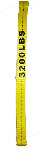 Everest C1150 - Eslinga sin Fin de 1 Pulgada x 3 pies, Eslinga de elevación, Eslinga Redonda Plana sin Fin, Correa Amarilla de 3200 Libras