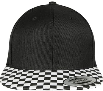 Flexfit Checkerboard Snapback Kappe Black/White, One Size