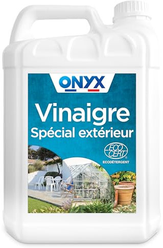 Onyx - Vinaigre Désherbant - Supprime les Mauvaises Herbes - Pour les terrasses, trottoirs et allées - ECOCERT - 100% d'Ingrédients d'Origine Naturelle - Fabrication Française - 5L