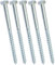 AERZETIX - C44572 - Lot de 5 - Tirefond/vis à bois M7x100mm - à tête hexagonale 6 pans - DIN571 - en acier-zingué - assemblage fixation charpente ossature contreplaqués agglomérés