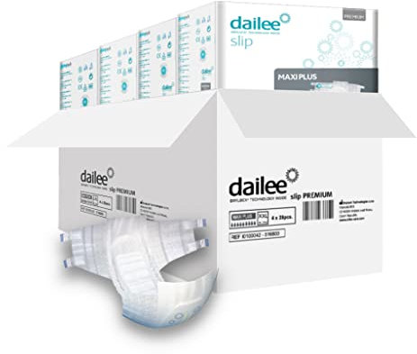 Dailee Slip XXL - 112x Pannoloni Per Anziani a Mutandina - 4 Confezioni da 28 Pezzi, Assorbenza Maxi Plus 9 Gocce - Mutanda Assorbente Incontinenza Adulto