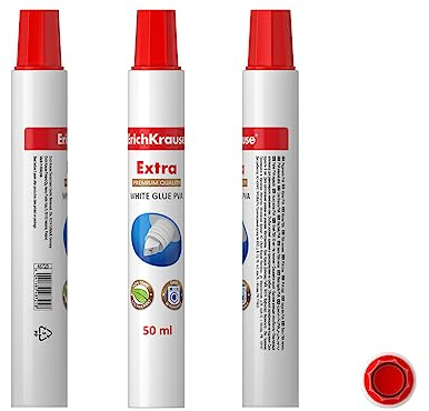 PVA Kleber haftstark weiß mit Applikator 50ml lösungsmittelfrei wasserlöslich frostbeständig - Bastelkleber für Schule und Handwerk 1 Stück - Holzkleber